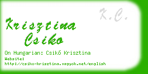 krisztina csiko business card