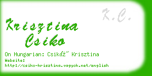 krisztina csiko business card